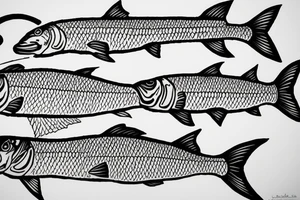 fishing in Bahamas for bonefish tattoo idea