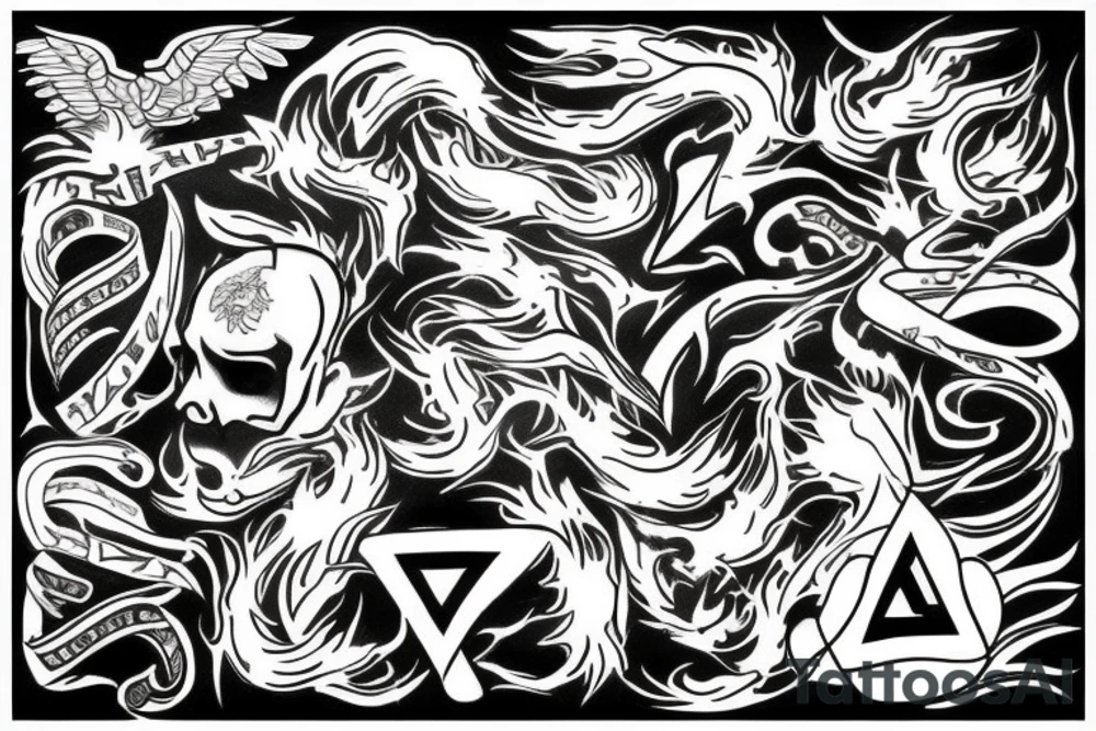 jew in fire tattoo idea