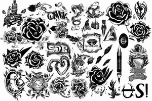 combine A and S into a single design tattoo idea