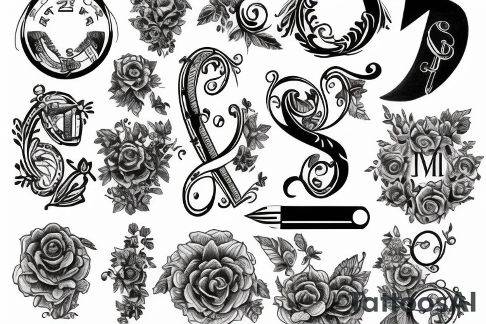 combine initials A and S into a single design tattoo idea