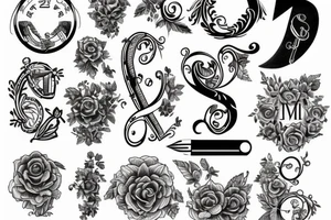 combine initials A and S into a single design tattoo idea