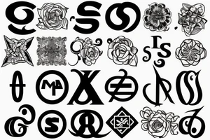 combine initials A and S into a single design tattoo idea