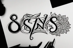 combine initials A and S into a single design tattoo idea