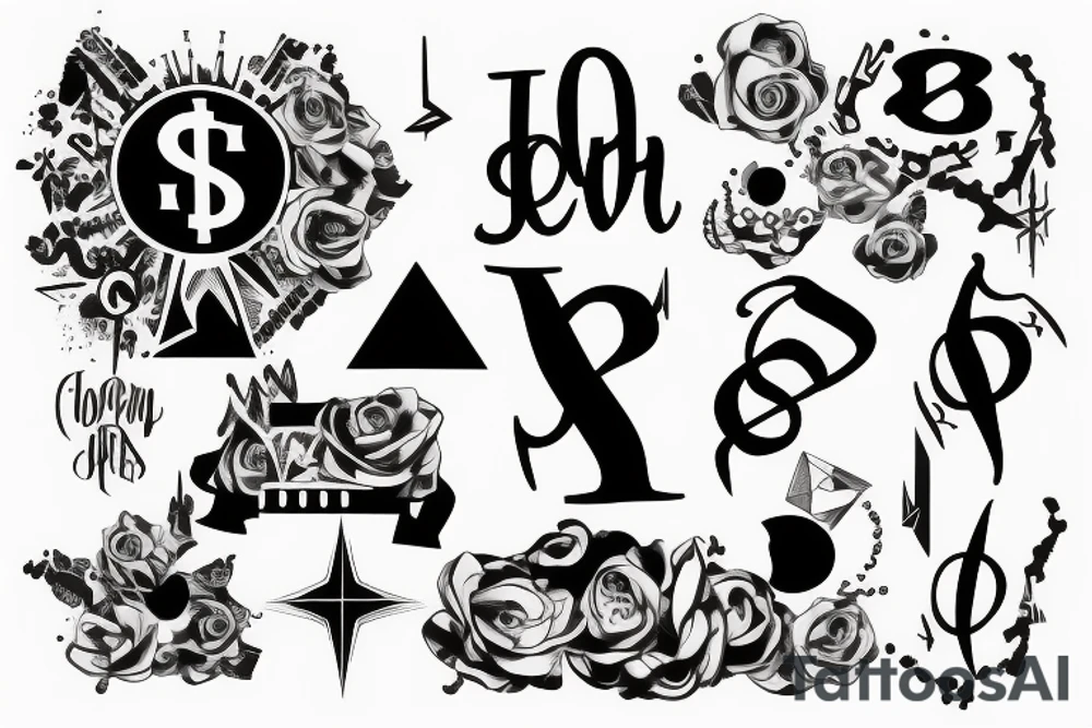 dollar sign tattoo idea