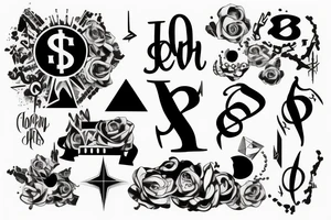 dollar sign tattoo idea