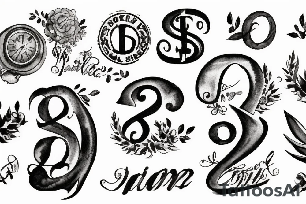 dollar sign tattoo idea