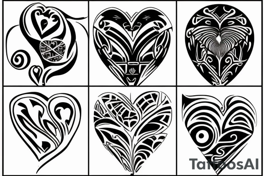 A piece that ties together concepts from the black and white styles, along with biomechanics designs, and a touch of tribal. Also including some broken heart themes. tattoo idea