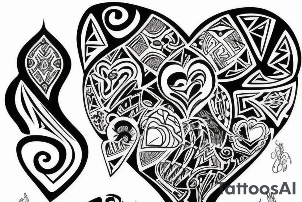 A piece that ties together concepts from the black and white styles, along with biomechanics designs, and a touch of tribal. Also including some broken heart themes. tattoo idea
