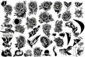 Black and white tattoo, exemplifying themes from a competitor, and a public servant tattoo idea