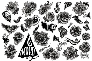 Black and white tattoo, exemplifying themes from a competitor, and a public servant tattoo idea