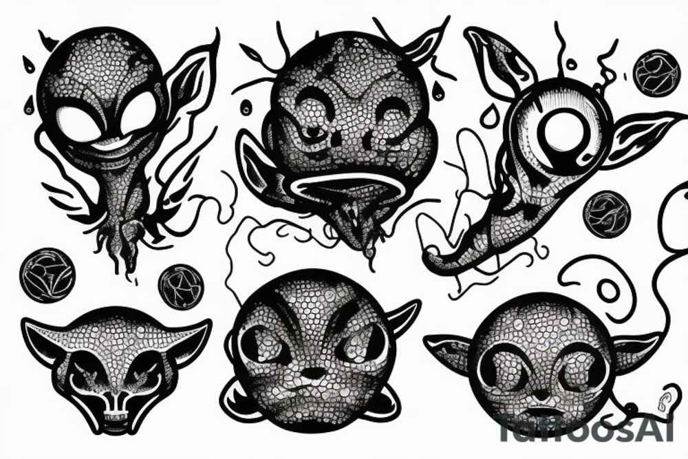 crazy alien tattoo idea