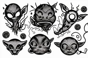crazy alien tattoo idea