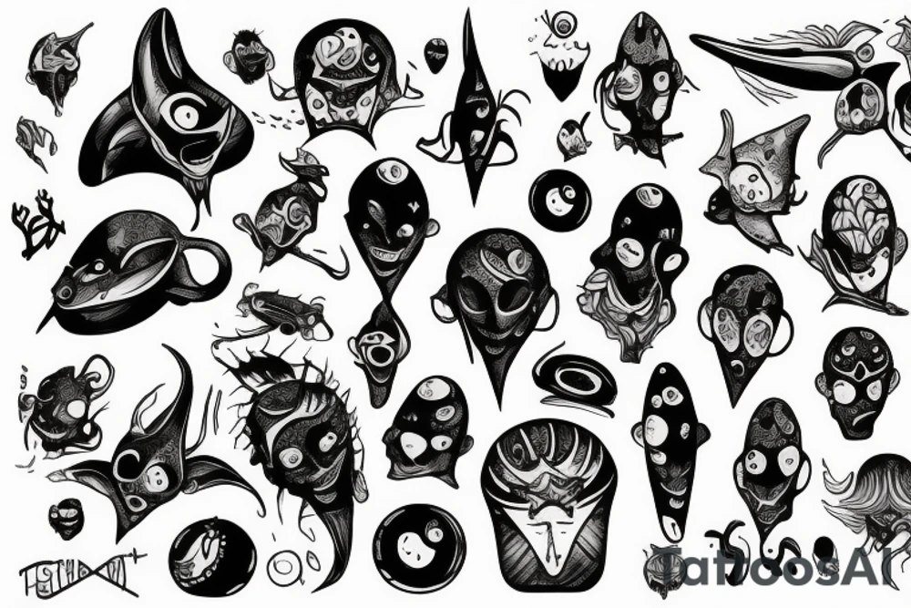 crazy alien tattoo idea