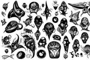 crazy alien tattoo idea