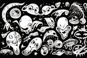 crazy alien tattoo idea