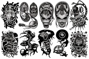 crazy alien tattoo idea