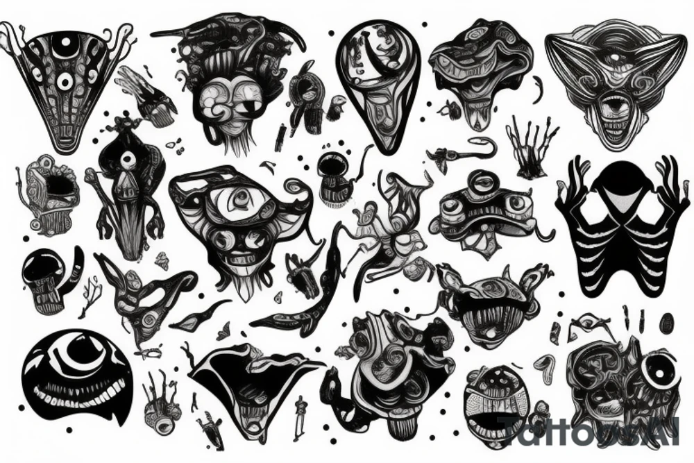 crazy alien tattoo idea