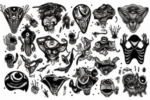 crazy alien tattoo idea