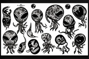 crazy alien tattoo idea