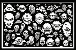 crazy alien tattoo idea