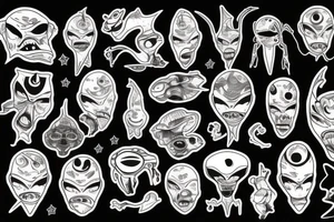 crazy alien tattoo idea