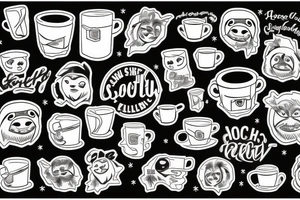 sloth holding a mug tattoo idea