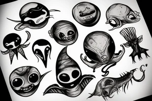 alien smoking tattoo idea