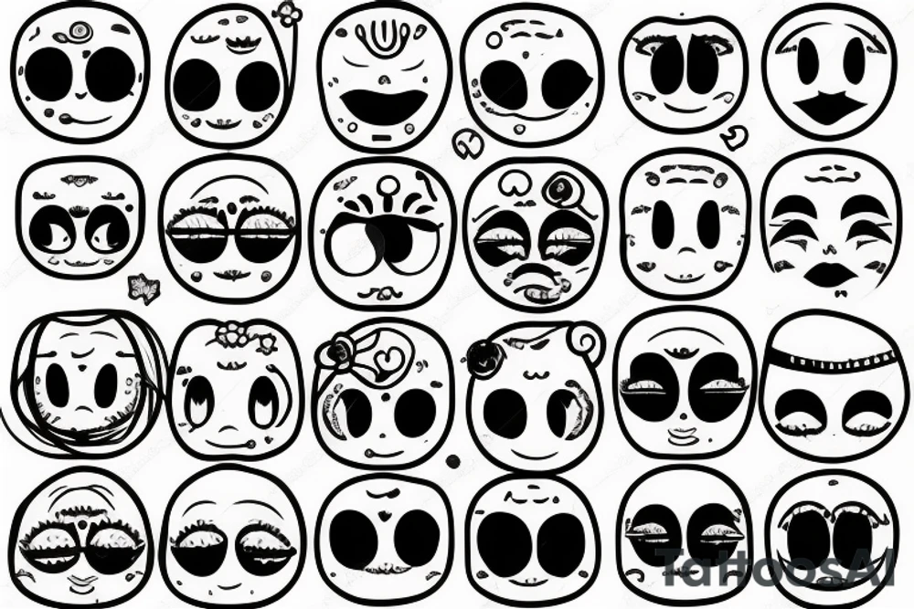 cute sun face tattoo idea