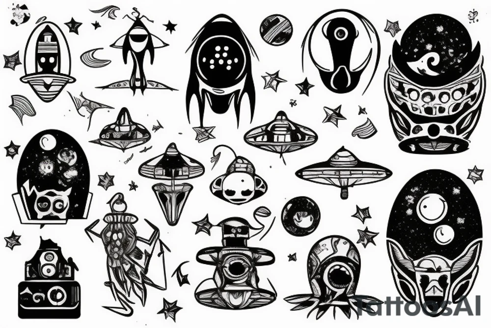 UFO tattoo idea