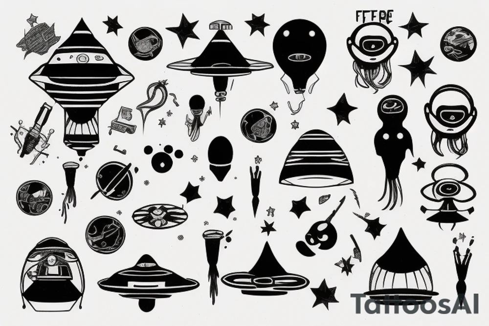 UFO tattoo idea