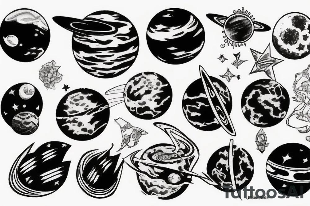 Planets tattoo idea
