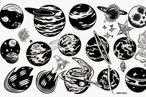 Planets tattoo idea