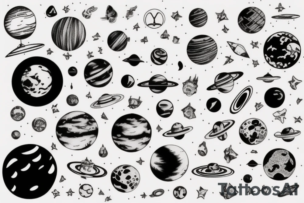 Planets tattoo idea