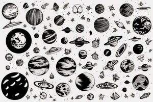 Planets tattoo idea