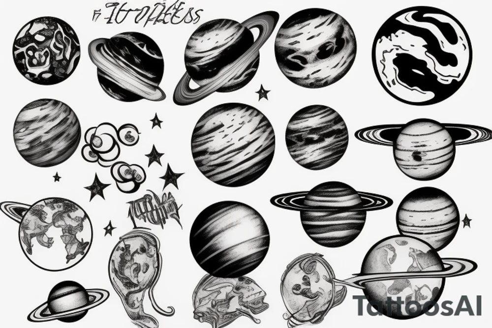 Planets tattoo idea