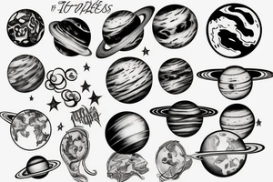 Planets tattoo idea