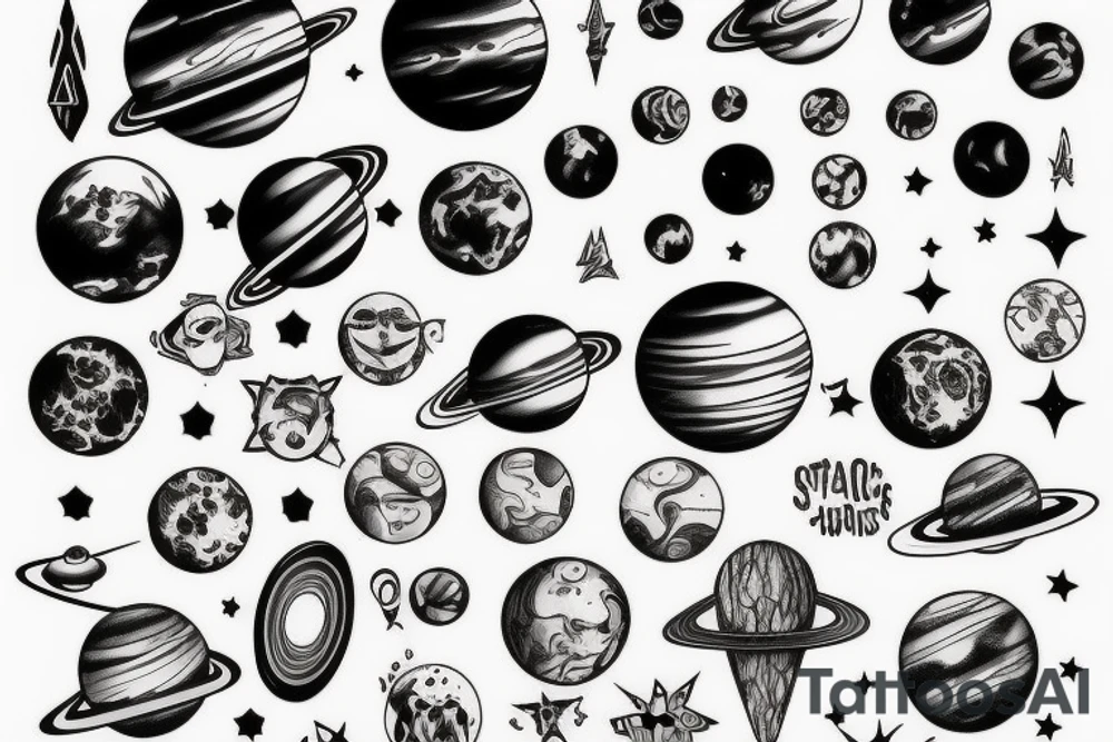 Planets tattoo idea