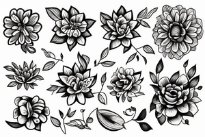 crazy but simple flower tattoo idea
