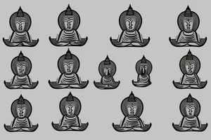 simple buddha meditating tattoo idea