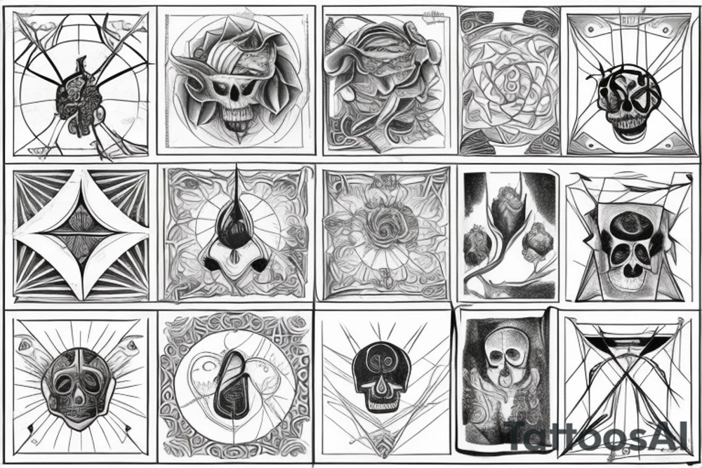Square with perfect geometry representing life and death tattoo idea