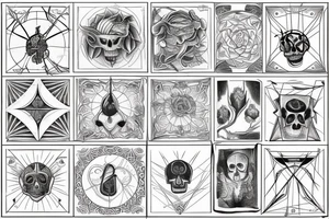 Square with perfect geometry representing life and death tattoo idea