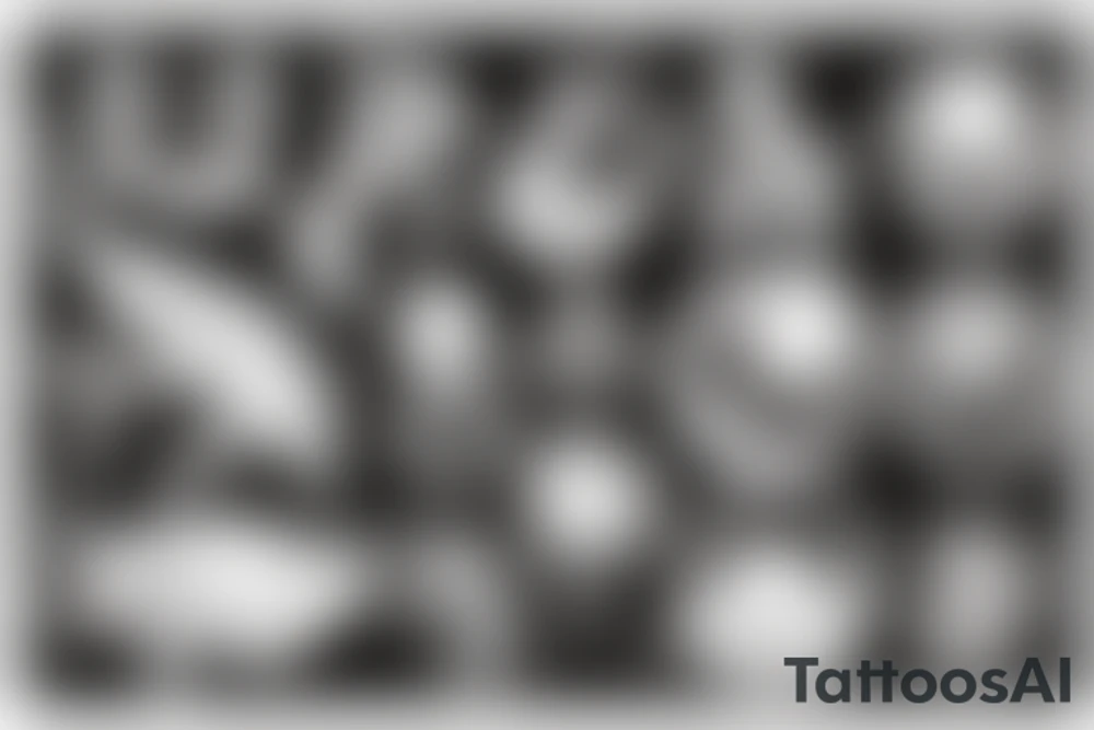 simple alien meditating tattoo idea