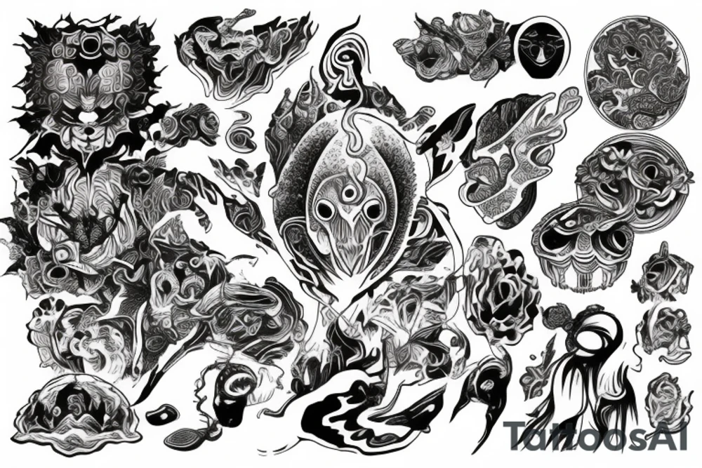 DMT visuals tattoo idea