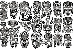 jaguar dressed as an aztec emperor tattoo idea