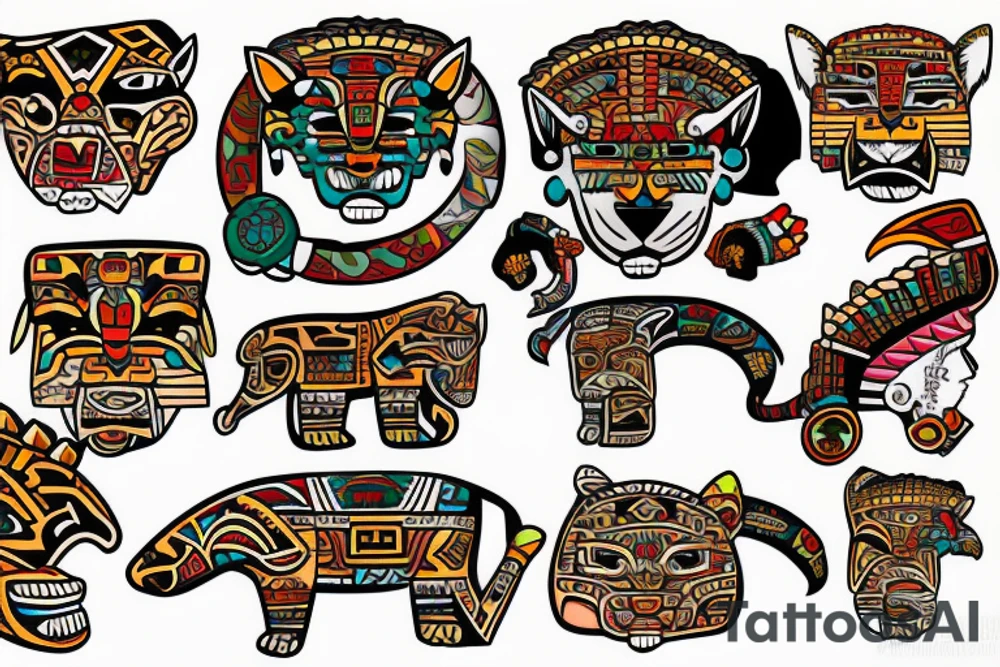 jaguar dressed as an aztec emperor tattoo idea