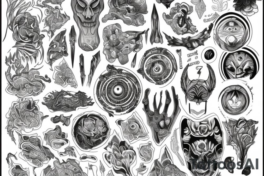 DMT visuals tattoo idea