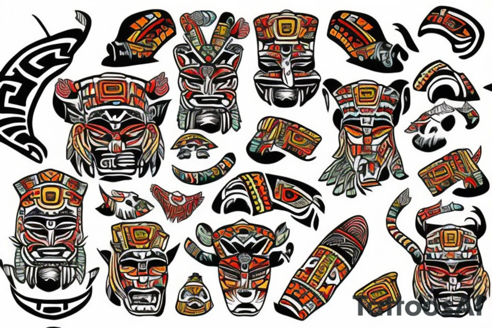 jaguar dressed as an aztec emperor tattoo idea