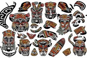 jaguar dressed as an aztec emperor tattoo idea