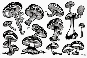 shrooms tattoo idea