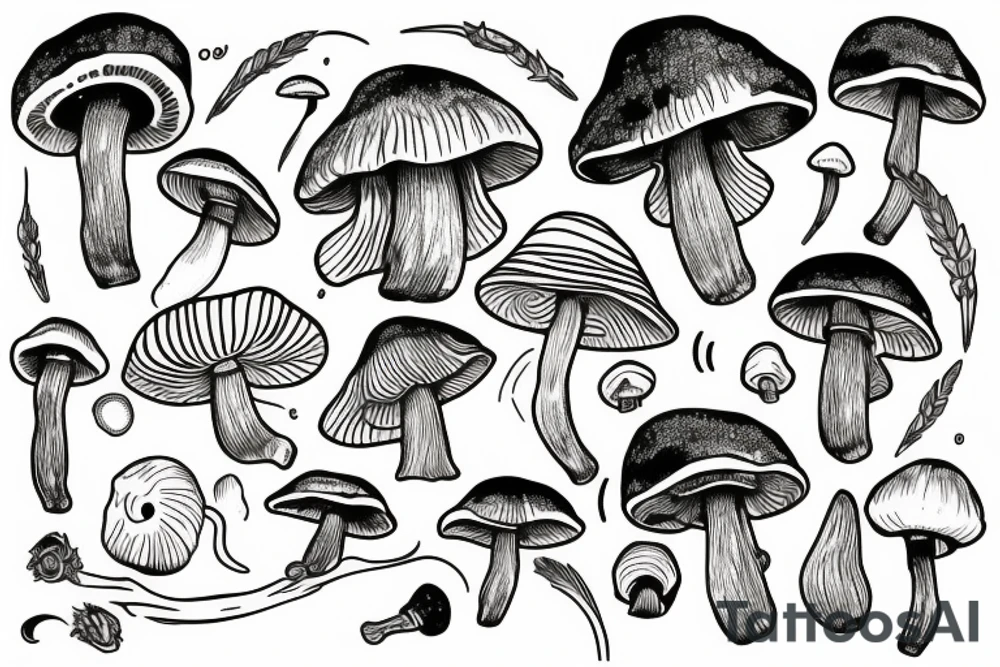 shrooms tattoo idea